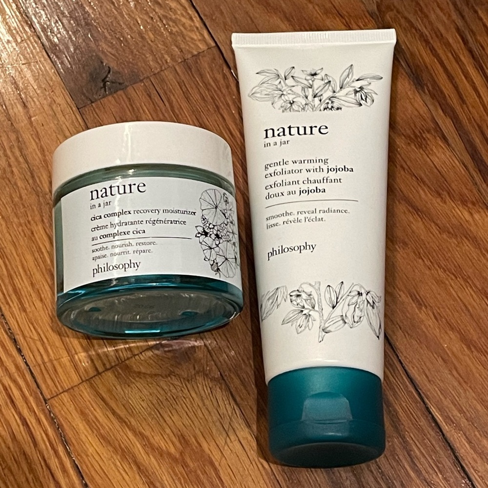 philosophy nature in a jar bundle - exfoliator & moisturizer